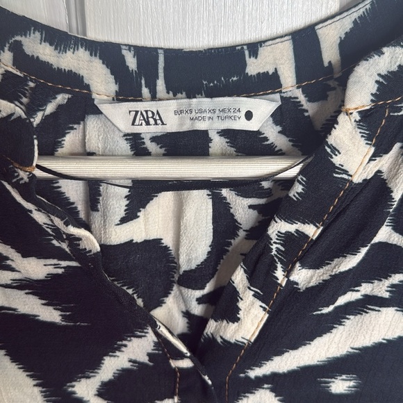 Zara Graphic Button-front Midi Dress W-994 Size XS - Picture 5 of 8